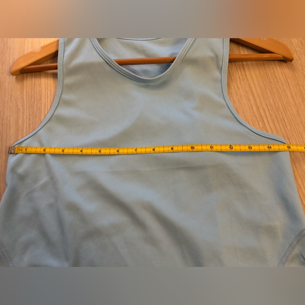 SHEIN 15” PTP Sleeveless Athletic Women's Top, Light Blue, Size 4. - Picture 4 of 6